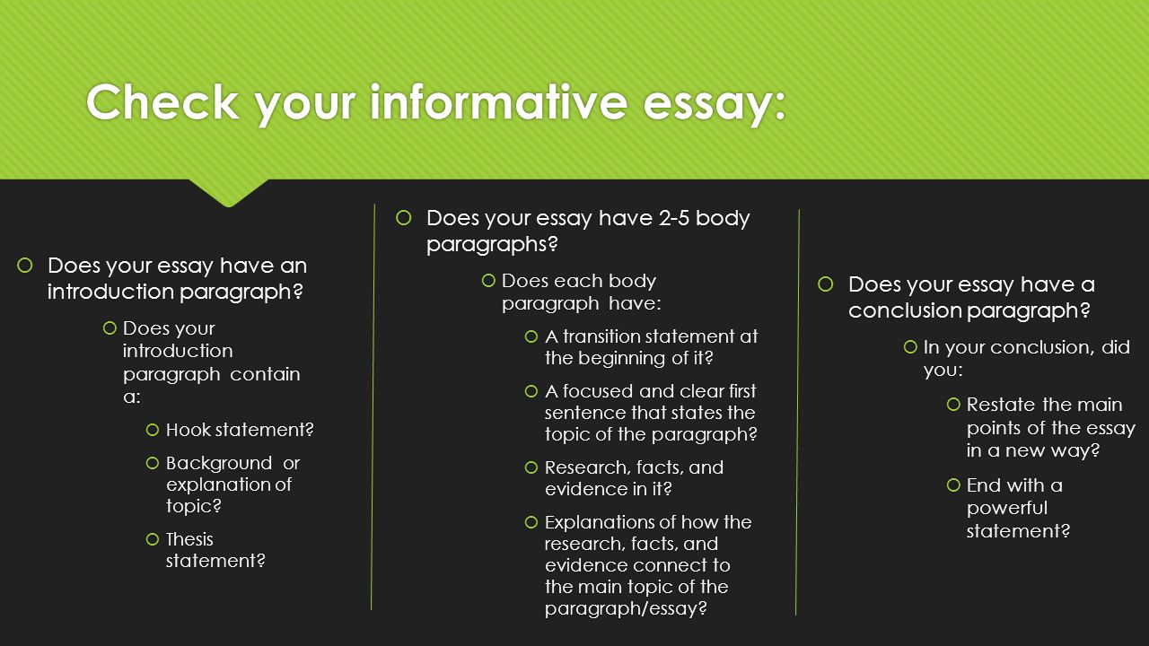 writing an informational paragraph powerpoint